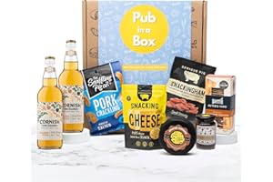 THE CHEESE WEDGE CO. Cheese and Cider Gift Hamper Set Includes 6 Snacks, 2 x Cider Bottles Plus Cheese, Meat & Savoury Snacks, Father's Day Hamper Gift For Him (2 Cornish Orchard Gold Ciders)