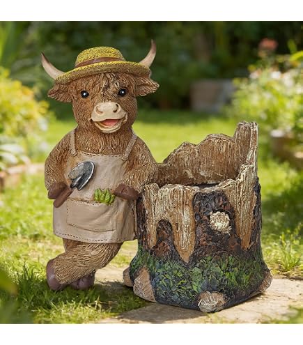 Highland Cow Planter - Animal Succulent Pot - 3D Printed Plant Pot - Gift for Plant Lovers Highland Cow Planter - Animal Succulent Pot - 3D Printed Plant Pot - Gift for Plant Lovers