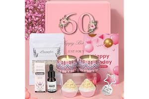 AYGE 60th Birthday Gifts for Women, Pamper Birthday Gifts Sets Hamper for Women, Mum, Mother, Friend, Sister, Wife, Her, Self Care Relaxation Spa, Relax Bath Gift Birthday Presents for Women…