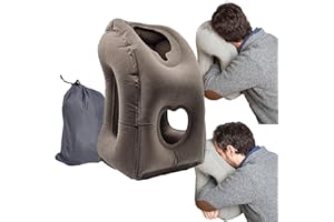 Heromask BetterSleep: Poduszka podróżna do spania do przodu | Nadmuchiwana poduszka podróżna dla Twojego komfortu w samolocie, samochodzie, pociągu, autobusie i długich podróżach - poduszka podróżna