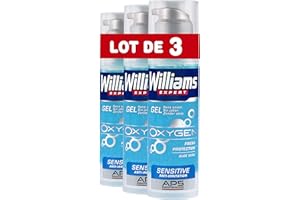 Williams Gel à Raser Oxygen Peau Sensible, Formule Protectrice non Moussante Pour un Rasage Précis, Anti-Irritation (Lot de 3x150ml)