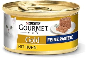 PURINA TIDY CATS Gourmet Purina Gold - Pasta Fina para Gatos, alimento húmedo (12 latas de 85 g)