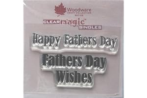 Woodware Magic Clear Minis-Happy Fathers Day, 9 x 7 cm Approx, JWS022