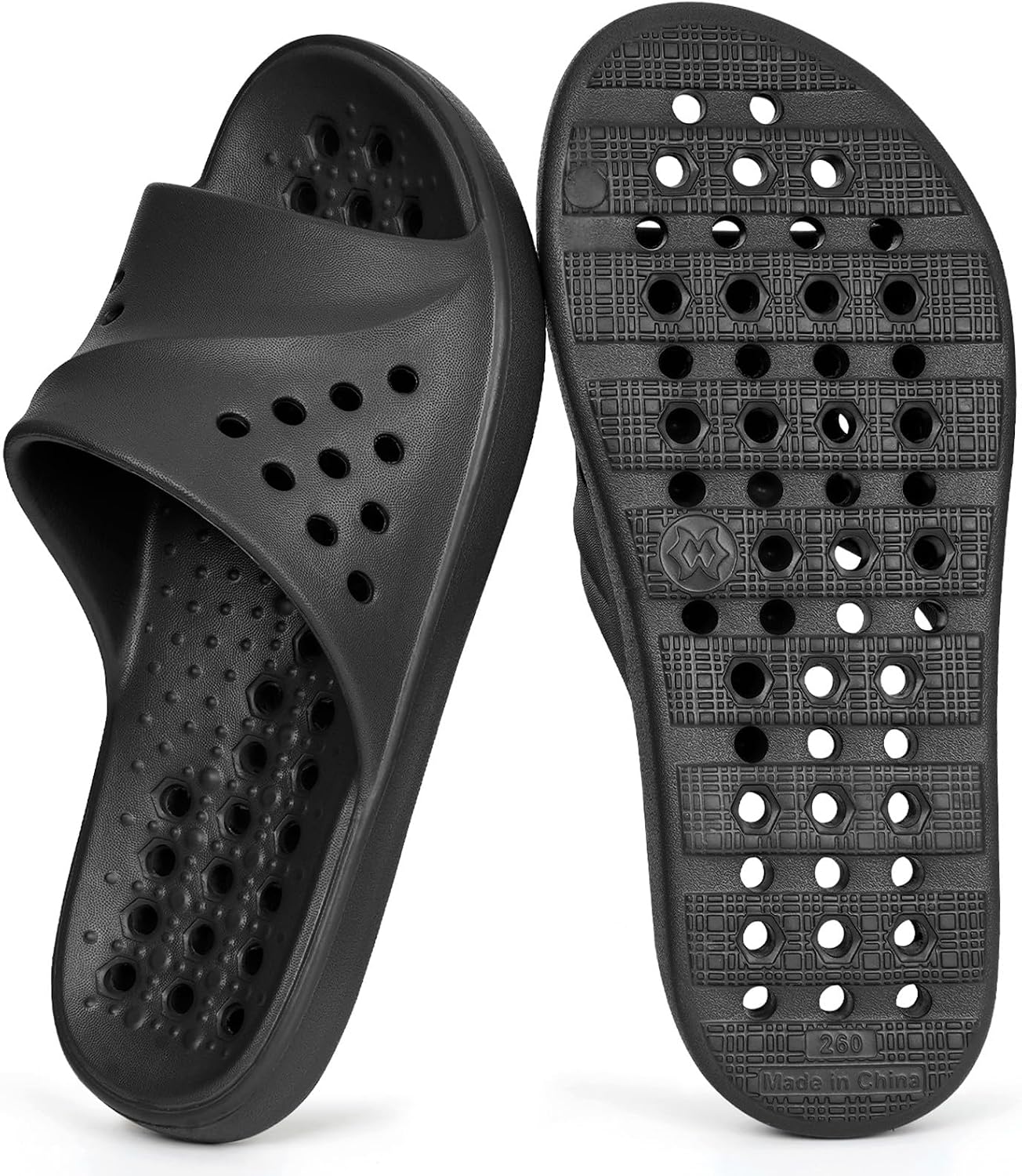 Gaatpot Zapatillas de Baño con Orificios de Drenaje para Hombre y Mujer, Antideslizantes,Secado Rápido