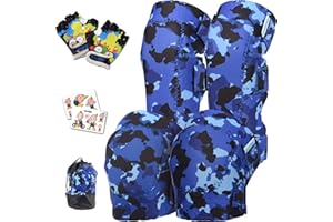 Simply Kids Gomitiere e Ginocchiere Bambini con Guanti Bicicletta I Protezioni Pattini Bambina con Borsa In Rete I Ginocchiere Pattini Bambina per Pattini