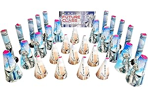 LESLI SILVESTERZAUBER 30 Stück Mega Garten Fontänen Set Feuerwerk Future Class - 30-teiliges Gartenfeuerwerkssortiment