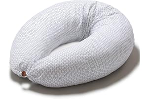 Niimo Cojín Embarazada XXL - Ganador del Doble Platino 2022, Cojín Embarazada y Cojín Lactancia Bebé con Funda 100% de Algodón, Almohada Embarazada Dormir, Lavable Relleno de Poliester