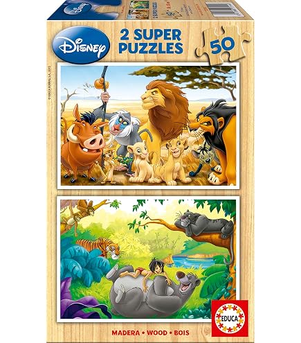 Educa – Set De 2 Puzzles Minnie 48 Pièces Chacun – Grand Format 28x20 Cm – Carton Recyclé – Dès 4 Ans