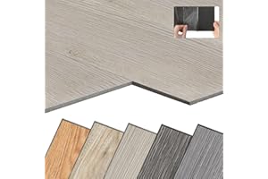 Yardin Pavimentazione autoadesiva in PVC con effetto legno, 18 pezzi, 2,51m², antiscivolo, impermeabile, ignifuga, rovere classico sbiancato