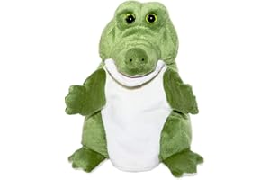 BAUER SPIELWAREN Heinrich Bauer Theatrello Marionnettes à Main en Forme de Crocodile, 11832, Vert, Moyen