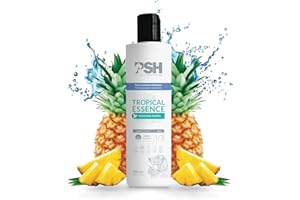 PSH PET SKIN HEALTHCARE PSH Curly Tropical Shampoo - Champú para Perros y Gatos con Extractos de Plantas Medicinales - Hidratación, Volumen y Limpieza Profunda - Ideal para Mantos Rizados y Cordados - 300 ml