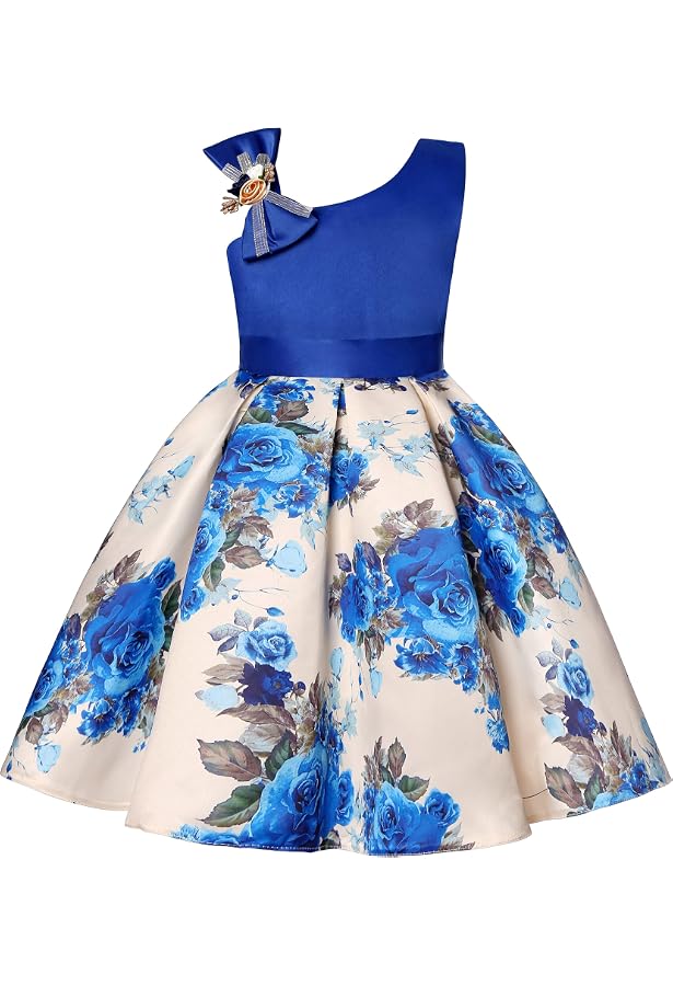JerrisApparel Robe Fleur Filles Princesse Sans Manches Paillettes Pour Mariage Et Fêtes