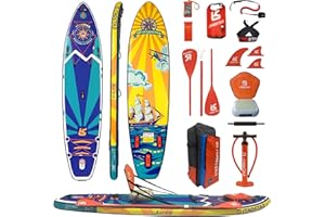 iTAOSTAR Journey nadmuchiwana deska SUP z siedziskiem, bardzo szeroka, nadmuchiwana deska SUP dla początkujących, z kompletnymi akcesoriami, uniwersalna deska surfingowa do jogi