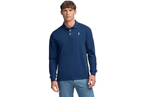 Polo Club Polo de Manga Larga Hombre con Logo Bordado 100% Algodón Regular Fit