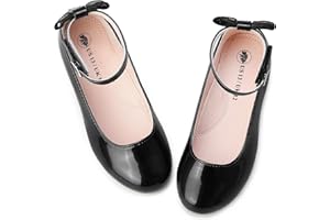 festooning Girls Shoes Mary Jane Flats for School Wedding Party Ankle Strap Dress Shoes