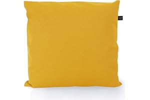 LILENO HOME Cuscini per esterni, 60 x 60 cm, colore giallo, set da 2 federe [senza imbottitura] – federa impermeabile con chiusura lampo – federa per cuscino per esterni