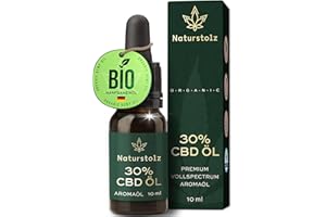 CBD Öl 30% Vollspektrum - Bio CBD Tropfen mit 3000mg Cannabidiol - Echtes Cannabisöl - 10ml - Deutsches Unternehmen - Naturstolz® - Für Dein Wohlbefinden