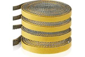 Flintronic Joint Insert Cheminée, Joint de Poêle à Bois, Joints Tressé Auto-adhésive pour Poêle, Chaleur, Cheminée, Tube Poele, Porte de Four, Joint D'étanchéité Résistante à 550°C (3mm x 10mm x 3m)