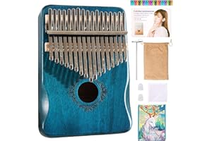 ArtisanShow Kalimba Thumb Piano 17 Keys, Ergonomic Portable Finger Piano, Retro Style Marimbas Finger Piano with Study Instruction and Tune Hammer, Music Gifts for Beginners Lovers Players