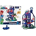 Dickie Toys PJ Masks Headquarters Playset Including Catboy in Catcar, Many Functions, Pyjama Heroes Activity Station, Age 3+