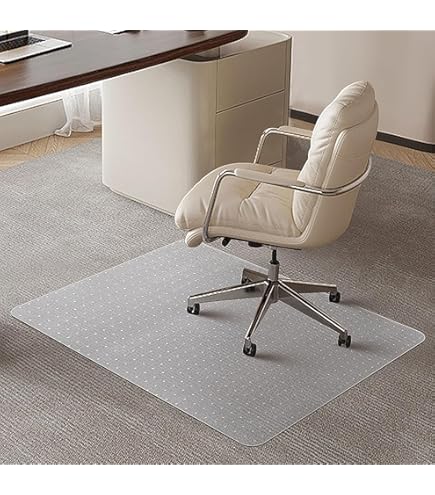 Chair Mat For Carpeted Floors, Premium Quality Hard Material Office Floor Mats For Computer Desk On Carpet Easy Gride For Chairs 36x48 Multi - View #7