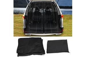 Alpha Rider Heckklappen Schattennetz 180 * 150cm Sonnenschutz Vorhänge Magnetisch Fliegengitter Schwarz Mesh Moskitonetz für Dach Caravan Camper Van Camping