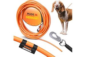 THEMAHUND 20m Schleppleine Hund – robuste Trainingsleine 3–50 m | schmal, gummiert & reißfest bis 240 kg | Hundeleine mit 360° Karabiner für zuverlässiges Rückruftraining – geeignet für kleine & große Hunde