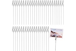 thirei Metalowe zaciski krokodylkowe, 50 sztuk klipsów krokodylkowych, 15 cm, stojak, klamerki do zdjęć, metalowe spinacze do papieru, na wesele, urodziny, imprezę, dekoracja stołu