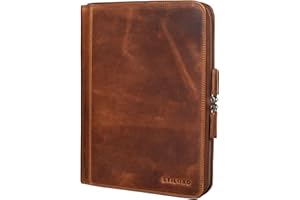 STILORD 'Ferris' Cartella A4 Portadocumenti in Pelle Vintage Borsa per Tablet Custodia per MacBook da13,3 Pollici Raccoglitore Porta PC Portablocchi Cuoio, Colore:kara - cognac
