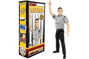 FIGURES TOY COMPANY Ultimativer Schiedsrichter mit Deluxe-Gelenk für WWE Wrestling-Figuren