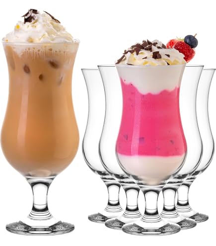 Set 6 Bicchieri Da Cocktail Max 480 Ml – Vetro Trasparente, Arancione – Altezza 19,5 Cm, Lavabili In Lavastoviglie - 3