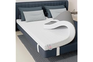 KISEELY Topper Viscoelástico, Colchón de Espuma viscoelástica, 7 cm de Espesor colchón Topper Espuma con Cubierta con Cremallera Lavable, colchón Topper para Alivio del Dolor de Espalda (140X190CM)