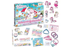 CRAZE Calendario Adviento niños 2022, Calendario de UNICORN Surprise, unicornios para niñas, sorpresas y regalos navidad para niños, 33388