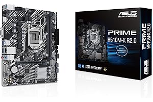 ASUS PRIME H510M-K R2.0 Scheda madre Intel H510, LGA 1200, mATX, DDR4, PCIe 4.0, slot M.2, USB 3.2 Gen 2, Type-A, Nero