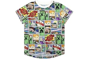 VANILLA UNDERGROUND Camiseta de Minecraft Overworld Steve Creeper Camiseta de Manga Corta para niños