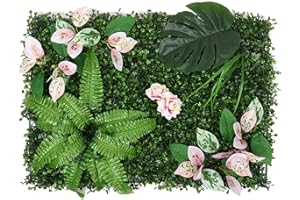 COURTI Artificial Hedges Panels Garden Privacy Screening, Premium Artificial Wall Panels, Garden Privacy & Protective Screens - Faux Plant Wall Backdrop for Home Garden Backyard Wedding Decoration, 60×40cm