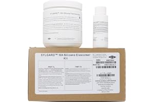 Dowsil SYLGARD 184 Silicone Elastomer Kit Bas A + Härdare Solidifier B Tvådelat Set för Elektroniska Komponenter Batterikort Montering Rumstemperatur RT Värmehärdning (60g = A 55g + B )