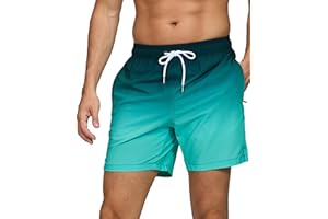 Decorie Bañador Hombre Secado Rápido Traje de Baño Hombre Bañador Corto con Forro de Malla y Bolsillos