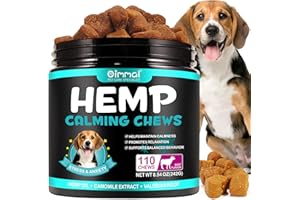DuoXingTang Hemp Calming Chews for Dogs,110 Counts Beef Dog Treats Anxiety Relief 100 Percent Golden Ratio of Natural Ingredients Treats, Aid with Separation, Barking, Stress Relief, Thunderstorms