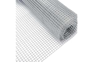 EXMA Malla Metalica Galvanizada Protectora | Valla Rejilla Jardin Exterior Gallinero Resistente con Alambre Galvanizado Electrosoldada Agujeros | Tela Conejera Fácil Instalación [6mm - Rollo 30m]