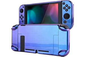 eXtremeRate PlayVital Cover Custodia Protettiva per Nintendo Switch, Copertura Rigida Case Separabile Accessori per Joycon Controller Console, Camaleonte Viola Blu