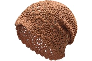 ZLYC Bonnet d'été en Tricot Fait Main pour Femme