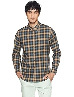 Indian Terrain Men's Checkered Regular Fit Casual Shirt