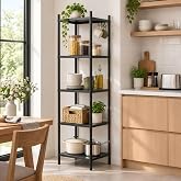 Coverzone 5 Raflı &Ccedil;ok Ama&ccedil;lı Tekerlekli Metal Depolama Organizer Rafı | Al&uuml;minyum Alaşım G&ouml;vde, Ayarlanabilir Raf Aralığı, Ki