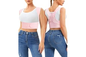 Bafully Redresse Dos Correcteur De Posture, Réglable Posture Correcteur Dos Pour Maintien Du Dos Dorsale Corset De Soutien pour Soulager Les Douleurs Dorsales et Épaules des femme (Rose, XL-XXL)