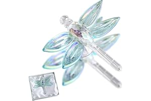 H&D HYALINE&DORA H&D HYALINE & DORA Statuetta di cristallo a forma di libellula, statuette di animali da collezione, decorazione per la casa fermacarte