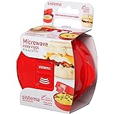 Sistema Microwave Egg Cooker | Microwave Safe Food Container | 275ml | BPA Free | Red