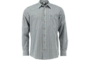 OS Trachten Herren Hemd Langarm Trachtenhemd mit Liegekragen Ukazui