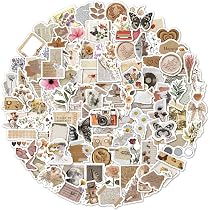 Cottagecore Lot de 100 autocollants vintage esthétiques et rétro pour scrapbooking pour adultes