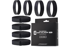 Couch Clamp Pro Heavy Duty Couch Connectors for Sliding Sofas (4 Pack) - Easy Install Strap & No Tools Required - Hook & Loop